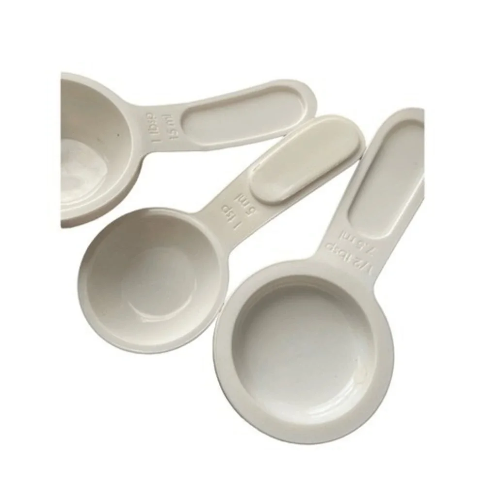 Nesting Kitty Cat Measuring Cups and Spoons Set 6pc White‎ Pink Black Kitchen